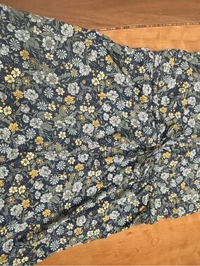 Denver Hayes Navy Floral Dress with Yellow Accents
